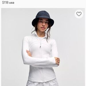 LIKE NEW Define Jacket Nulu Lululemon. Color: WHITE